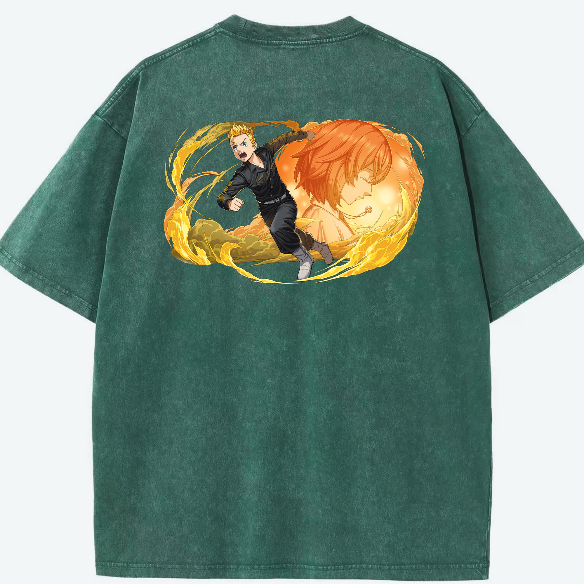 （画像用） 東京リベンジャーズ Tokyo Revengers 綿100% ヴィンテージ風 半袖Tシャツ（背面プリント）